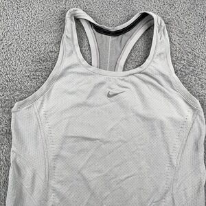 Nike Tank Top Womens Small Gray Dri-FIT ADV Slim Fit Racerback Athletic Running